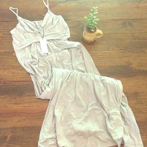 Strappy V Neck Maternity Maxi Dress - Large